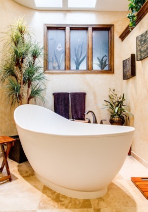 Catalina Foothills Arizona fancy bathtub in designer bathroom