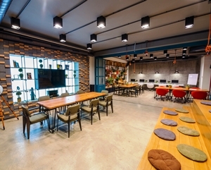 modern interior designed office meeting room